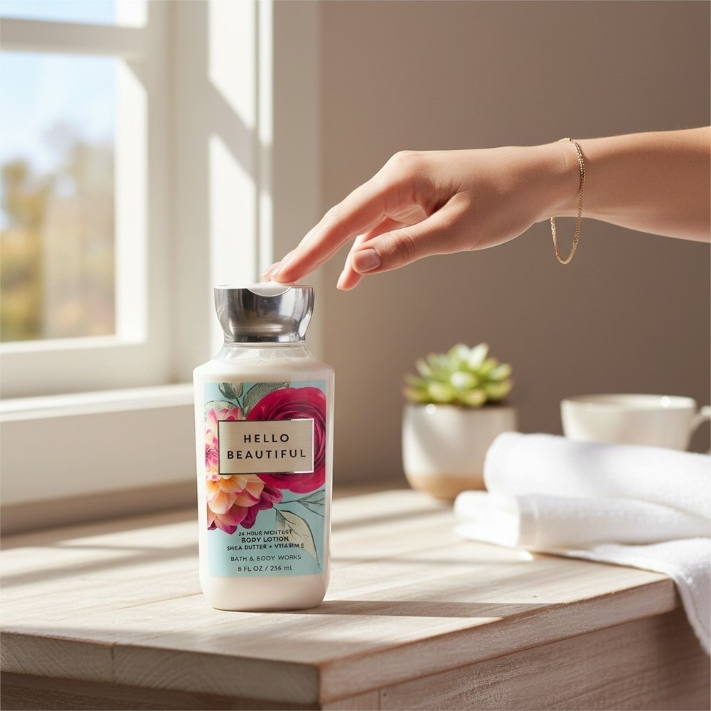 Bath Body Works Hello Beautiful Body Lotion 8oz Gardenia Jasmine Shea Butter